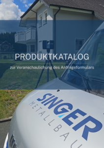 Produktkatalog zur Veranschaulichung des Anfrageformulars